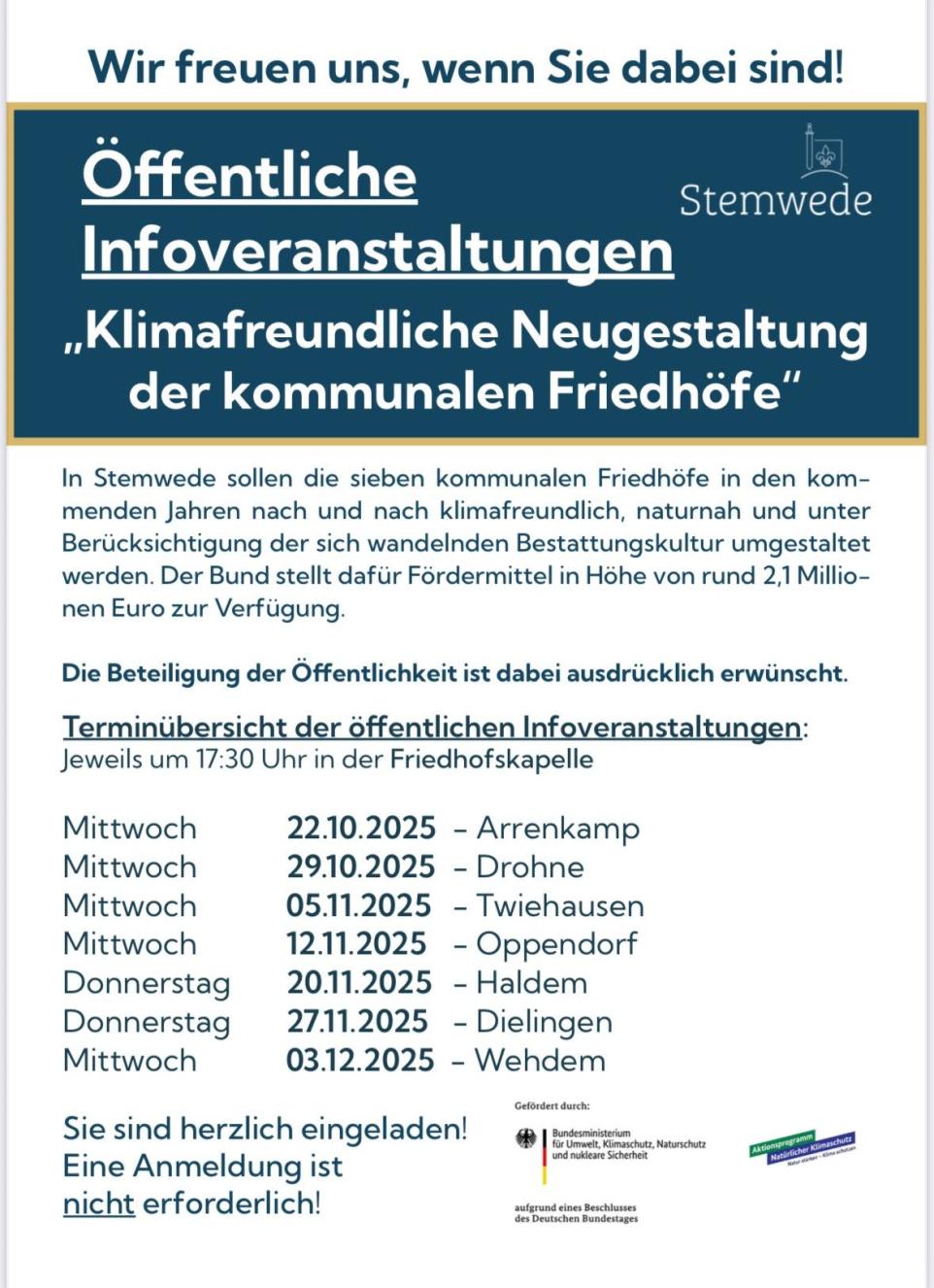 Neugestaltung Friedhöfe